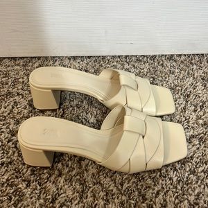 Nude Zara Block Heel Sandal